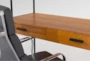 Hollis 49" Wall Desk + Moby Grey High Back Rolling Office Chair - Detail
