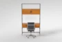Hollis 49" Wall Desk + Moby Grey High Back Rolling Office Chair - Signature