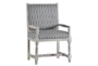 Whitewash + Patterned Fabric Spindle Frame Accent Chair - Signature