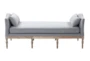 Mango Wood + Solid Fabric Daybed  - Front