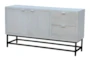 Modern Whitewash + Metal Base Combo Storage Sideboard - Signature