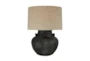 26 Inch Blackened Terra Cotta Pot Table Lamp W/ 3 Way Switch By Nate Berkus + Jeremiah Brent - Signature