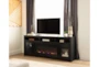 Oxford Black 84" Modern Fireplace TV Stand - Room