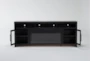 Oxford Black 84" Modern Fireplace TV Stand - Front