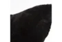 20X20 Ebony Black Angora Throw Pillow - Material