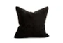 20X20 Ebony Black Angora Throw Pillow - Signature