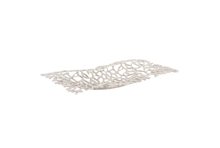 20 Inch Silver Aluminum Perforated Branch Tray - Main