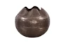 10 Inch Copper Finish Textured Aluminjum Pinch Globe Vase - Signature