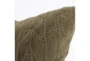 11X22 Moss Brown Angora Lumbar Throw Pillow - Detail