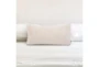 11X22 White Natural Angora Lumbar Throw Pillow - Room