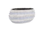 18 Inch White Multi Spiral Ceramic Decorative Bowl - Signature