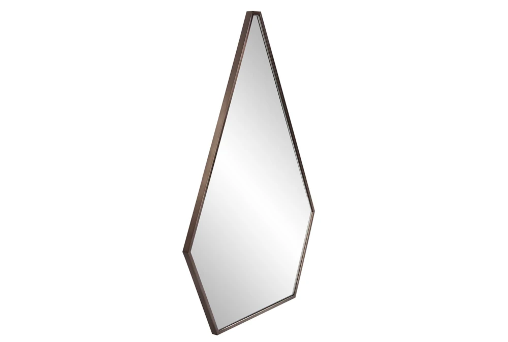 24X33 Gold Minimalist Diamond Shape Wall Mirror