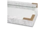 16 Inch White Mirrored Marble Tray - Material