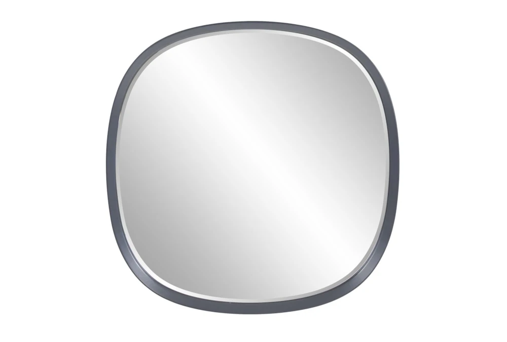 35X35 Charcoal Grey Shadowbox Round Wall Mirror