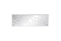 16X46 White Chinoiserie Aldrich Wall Mirror - Detail