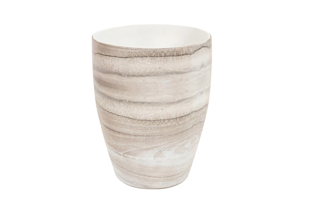 9 Inch Desert Sand Tapered Ceramic Vase