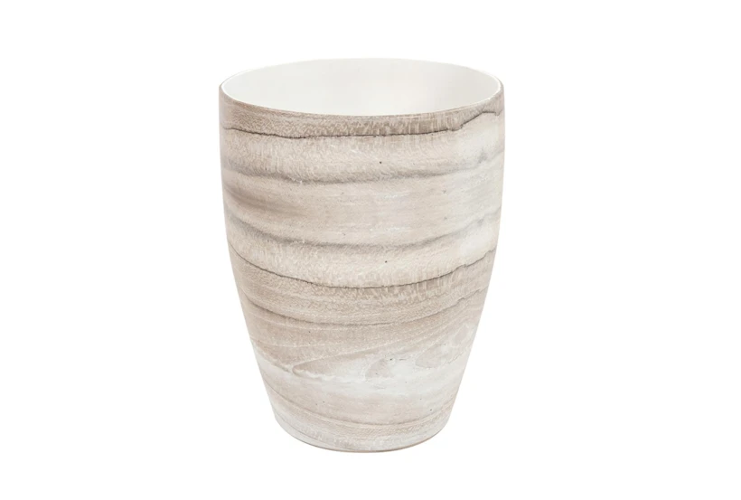 9 Inch Desert Sand Tapered Ceramic Vase - 360