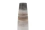 31 Inch White Clay Multi Stripe Tall Vase - Detail