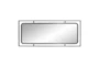 30X72 Black Nickel Industrial Rectangle Leaner Mirror - Detail