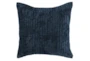 Euro Sham-Blue Velvet Front Cotton Back Quilted Hand Stitched  - Signature