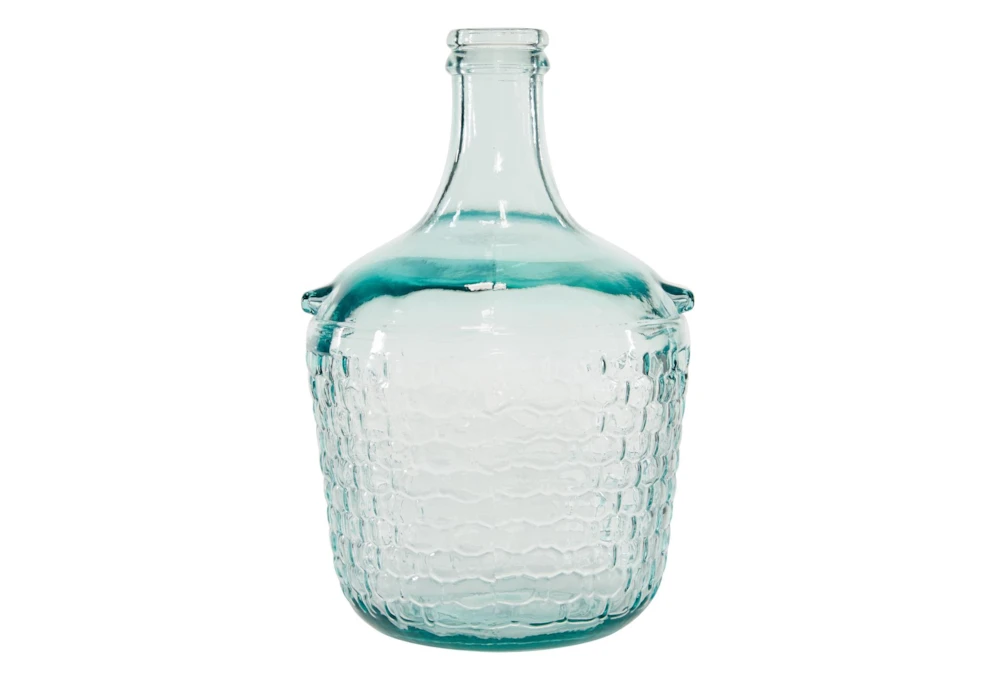 12 Inch Clear Glass Textured Jug