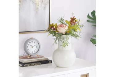 11 Inch Matte White Contemporary Bulb Vase