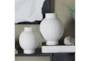 11", 9" Matte White Channeled Bulb Vases Set Of 2 - Room
