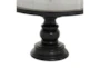 14 Inch Black Footed + Glass Dome Cake Dish Cloche - Detail