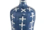 19", 15", 12" Blue White Modern Pattern Vases Set Of 3 - Detail