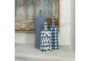 19", 15", 12" Blue White Modern Pattern Vases Set Of 3 - Room