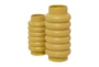 16", 12" Yellow Stacked Circle Vases Set Of 2 - Front