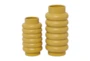 16", 12" Yellow Stacked Circle Vases Set Of 2 - Signature