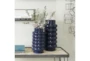 16", 12" Blue Stacked Circle Vases Set Of 2 - Room