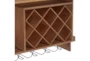 34X20 Brown Wood Wine Rack Wall Storage - Detail