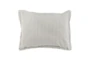 Standard Sham-Taupe And White Cotton Woven Textured Fabric  - Signature
