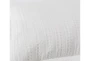Standard Sham-Ivory Cotton Woven Textured Fabric  - Detail