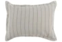 Standard Sham-Natural With Neutral Stripes Belgain Flax Linen  - Signature