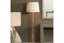 50 Inch Natural Bleached Wood Floor Lamp - Room