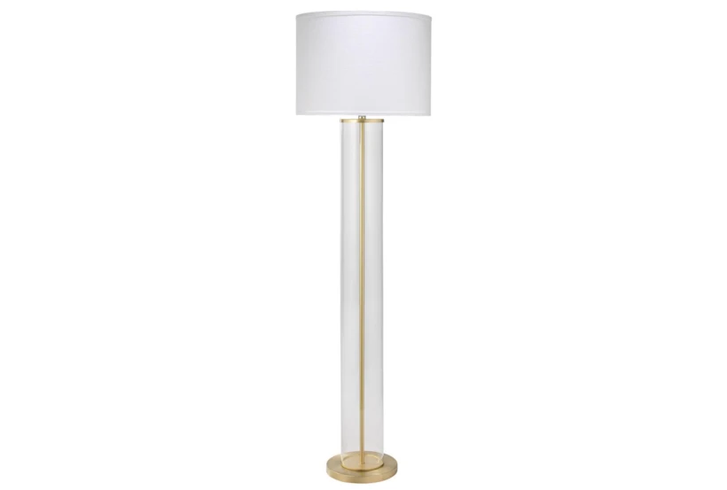 63.5 Inch Gold + Glass Metal Brass Floor Lamp - 360