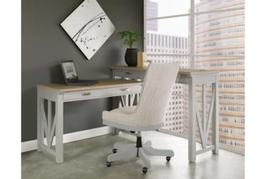 Seybert Grey Upholstered Desk Chair