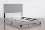 Colleen King Grey Upholstered Panel Bed - Detail