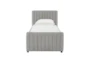 Anaya Grey Twin Upholstered Panel Bed With Twin Trundle - Front