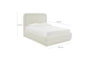 Velma Cream Full Velvet Upholstered Platform Bed - Front