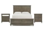 Jaxon Grey Full Wood Storage 3 Piece Bedroom Set With Nightstand & Open Nightstand - Signature