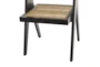 Dark Teak Cane Accent Chair - Detail