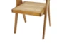 Light Teak Cane Accent Chair - Detail