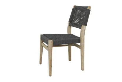 Weave Dark Grey Dining Chair Set Of 2 - Front