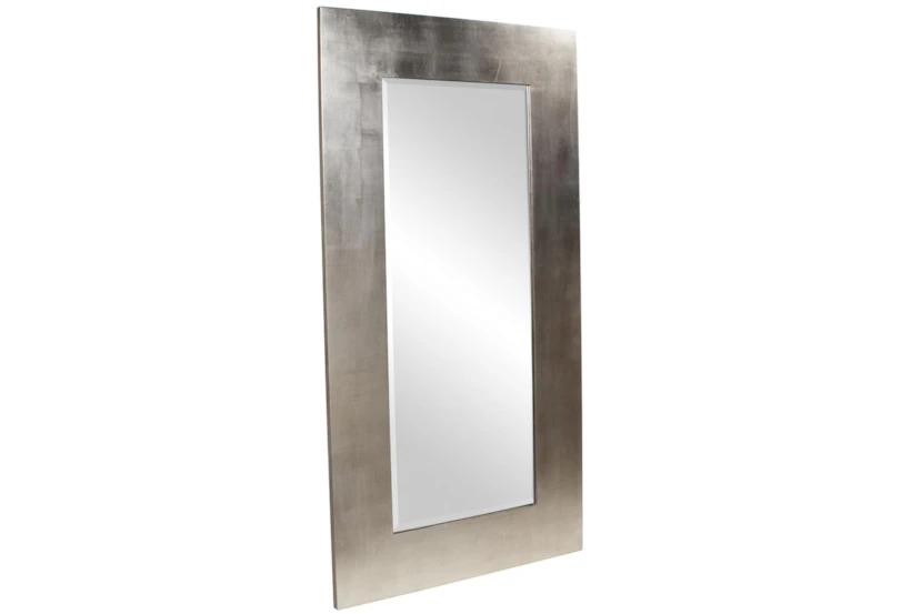 38X72 Brushed Silver Leaf Wide Frame Leaner Mirror - 360