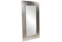 38X72 Brushed Silver Leaf Wide Frame Leaner Mirror - Signature