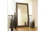 46X82 Antique Copper Variegated Bar Frame Floor Mirror - Room